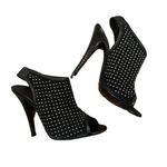 Jenni Kayne BLACK stiletto open toe sling back bikercore studded sexy shoes 8.5 Photo 2
