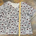 kim rogers Curvy Floral V-neck Short Sleeve Blouse 2X Photo 4