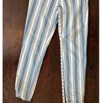 American Eagle Blue and White Pinstriped Mom Jeans Size 00 Photo 4