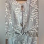 Selfie Leslie NWT  Caspar Leafy Baby Blue Eyelet Embroidered Chiffon Dress M
. Photo 8