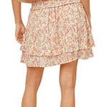 AQUA  Floral Smocked Mini Skirt sz medium Photo 0