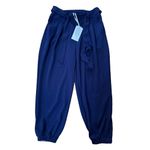 Grace Karin Women's Grace Karin Casual Self Tie Bow-Knot Ankle Length Pants Med NWT Blue Photo 3