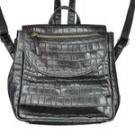 Ashwood London Bag Black Croc Embossed Leather Backpack‎ Purse Photo 2