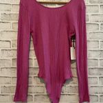 NWT! Urban Rebel pink long sleeve bodysuit criss Photo 0
