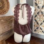 Abercrombie & Fitch Brown Polka Dot Bodysuit size M Photo 2