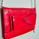 Betsey Johnson  Vibrant Red Heart Crossbody Clutch with Bow Photo 11