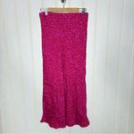 Loft Heart Jacquard Bias Pink Midi Satin Skirt Sz Small Photo 7