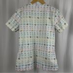 Dickies  Small Honey Bee Print Rainbow Scrub Top Nurse Medical Field V Neck Photo 1