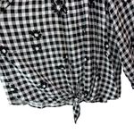Allison Daley NWTAllison Daley $69 Gingham Floral Blouse Balloon Sleeve Tie Top Plus Size 3X Photo 5