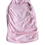 Lucy in the Sky EUC Open Midriff Side Ruched Mini Dress Baby Pink Size XS Photo 3