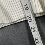 Vila Milano Sweater Womens Small White Ribbed Knit Short Sleeve Collared V Photo 8