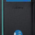 Slim Minimalist Front Pocket RFID Blocking Leather Wallets for Men and Women - Galaxy Black Photo 0