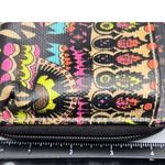Sakroots Crossbody Zip Wallet Purse Coated Canvas Peace Sign Colorful Design Photo 11