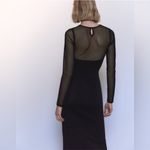 ZARA Black Sexy Bodycon Mesh Maxi Dress Photo 12