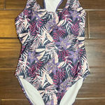 Nicole Miller  swim suit purple tropical‎ cruise medium Photo 0