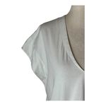 frame denim Frame Shirt Women Medium White Organic Cotton Le Mid Rise V Neck‎ Tee Athleisure Photo 5