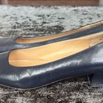 Karen Scott  Navy Leather Kitten Heels Size 7.5 Photo 2