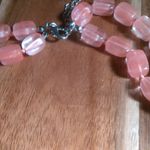 Cherry Quartz Two Row Beaded Pendant Necklace Photo 4
