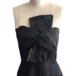 J.Crew  Mini Dress 2 Bow Monde Silk Taffeta Strapless Black Cocktail Party Event Photo 3