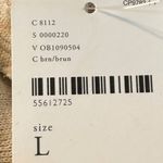 Free People Coastal Preppy Linen Tee Dress Tunic Neutral Tan Stripe Large NWT Photo 9