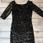Black/silver sequin pencil dress NWT Black Size 4 Photo 0