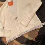 Faded Glory  NWT size large  beautiful cream cardigan with jeweled clasp Photo 10