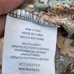 Lily White  Green Floral Paisley Open Back Tank Top Size S Photo 3