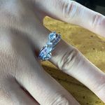 Natural Aquamarine Tanzanite Sterling Silver Ring Size 7 Photo 3