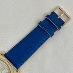 Gossip women gold tone case 41mm quartz analog blue leather band running Photo 3