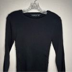 LIONESS  Black Easy Village Long Sleeve Cinched Sides Sweater Dress Photo 3