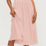 Everlane  Pink‎ The Rib Soft Knit Scoop Neck Sleeveless Midi Dress Large Photo 5