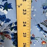 Philosophy  Blue Orange Floral Boho Blouse Womens S Boxy Flowy Shirt Cap Sleeve Photo 7