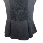 Urban Outfitters ‎  STARING AT STARS Black Crochet Peplum Hem Top EUC Small Photo 4