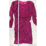 Eliza J  Hot Pink Sequin Long‎ Sleeve Mini Dress Formal Cocktail Party Size 6 New Photo 14