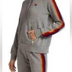 Aviator Nation Rare Rainbow Velvet Stripe Pullover Hooded Sweatshirt Photo 4