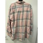 Levi's Woman's Size Small Super soft Pink Gray Flannel Oversized Long Photo 1