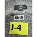 Womans Belle By Belldini Long Sleeve Pullover Sweater XL Grayish Blue Pearls Photo 2