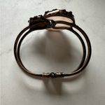 Rose Quartz Crescent Moon and Labradorite Copper Hinged Bracelet Boho Cuff Pink Photo 5