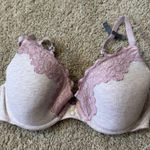 Aerie Lace Detail T-Shirt Bra w/ Underwire Women's Size 32C Moderate Padding Photo 0