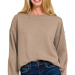 Zenana Outfitters NWT Scuba Round-neck Sweatshirts Photo 0