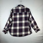 Aerie  Anytime Fave Flannel Shirt Oversized Navy/Red/White Plaid Women’s Medium Photo 3