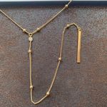 Ettika Revolve  Brown Vegan Leather and Gold Plated Choker w/ Gold Pendent Photo 3