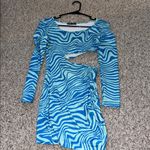 SheIn Blue Patterned  mini dress Photo 2