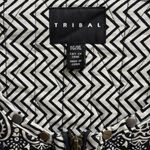 Women’s Black, Tan and White Quilted Zip Front Jacket by Tribal, NWT, Size TG/XL Black Photo 1
