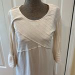 Orvis  Cream crew neck 3/4 sleeve textured detail 
Cotton dress Photo 3
