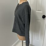 Mother The Tie Up Easy Sweatshirt Charcoal Size L Photo 3