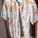 Erika  Floral Button-Up Shirt with Orange and Pink Accents medium Photo 0