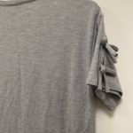 Fabletics , gray T-shirt dress with double bows on sleeves women’s size xs Photo 8