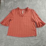 Anthropologie  Dolan Left Coast Tandy Ruffle Top Coral Size XS Photo 3