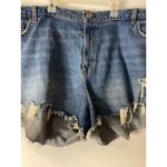 Abercrombie & Fitch Mom Denim Shorts Womens 37 Distressed Raw Hem Photo 1